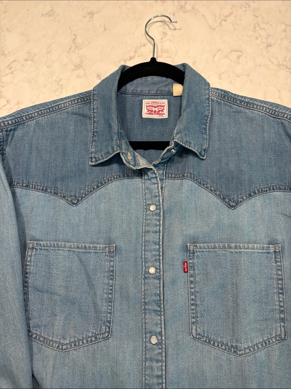 Levi's Light Wash Denim Western Shirt